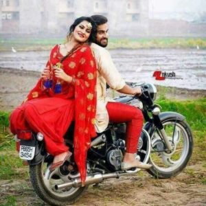Cute Punjabi Couple on bullet